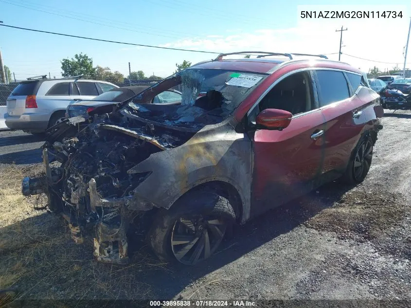 5N1AZ2MG2GN114734 2016 Nissan Murano Platinum