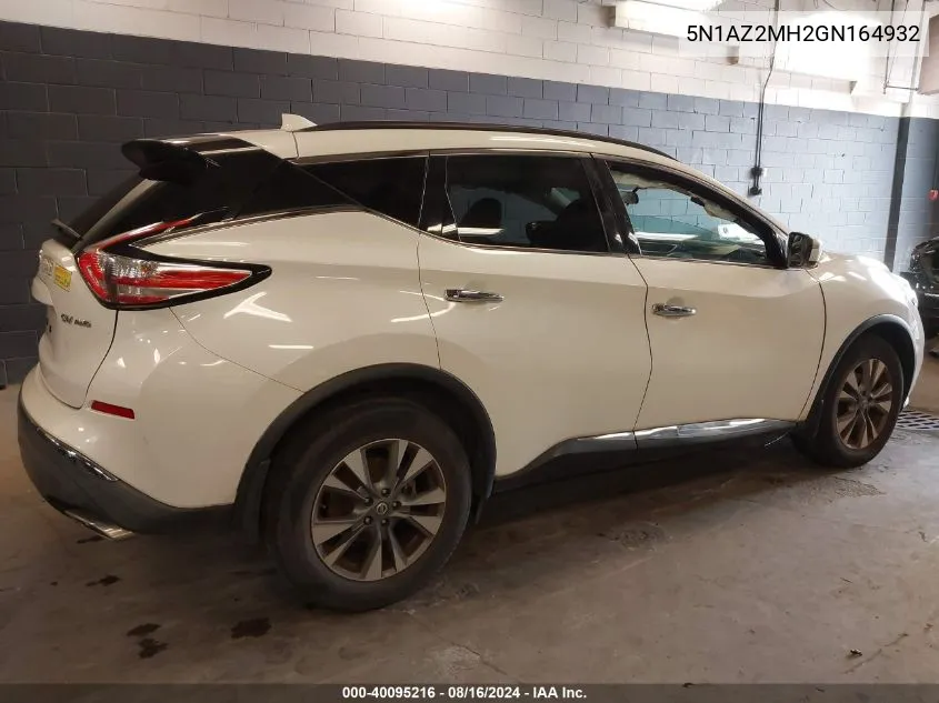 5N1AZ2MH2GN164932 2016 Nissan Murano Sv