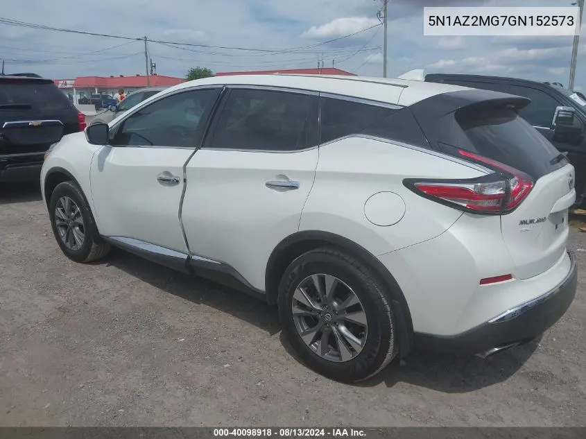 2016 Nissan Murano S VIN: 5N1AZ2MG7GN152573 Lot: 40098918