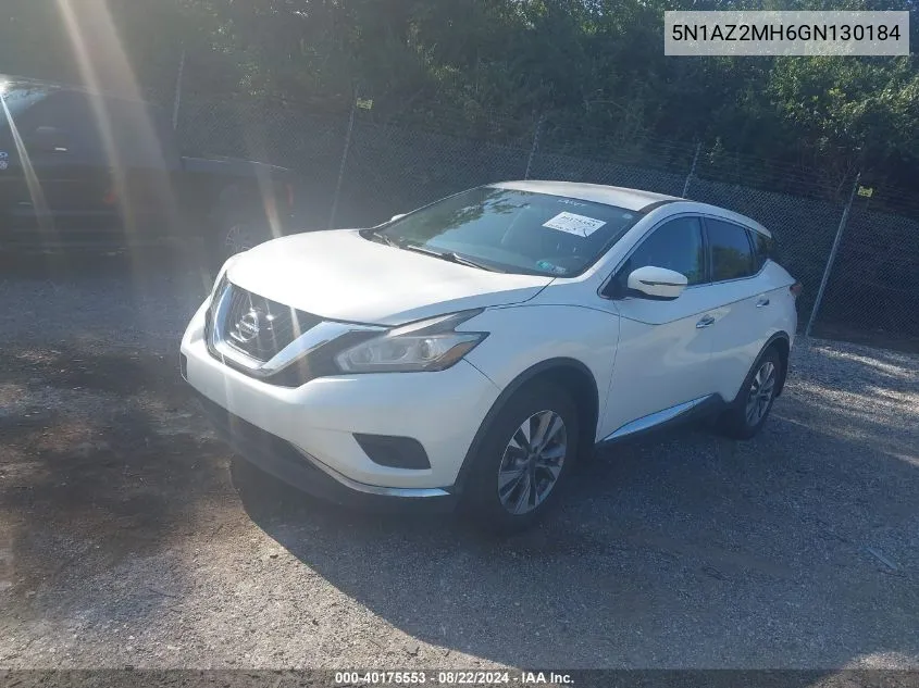 5N1AZ2MH6GN130184 2016 Nissan Murano S