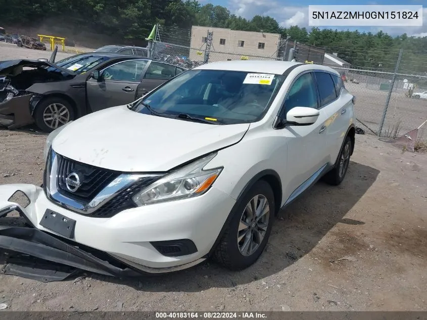 5N1AZ2MH0GN151824 2016 Nissan Murano S