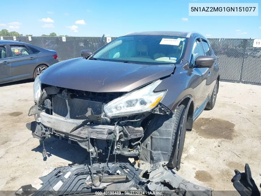 5N1AZ2MG1GN151077 2016 Nissan Murano Sl