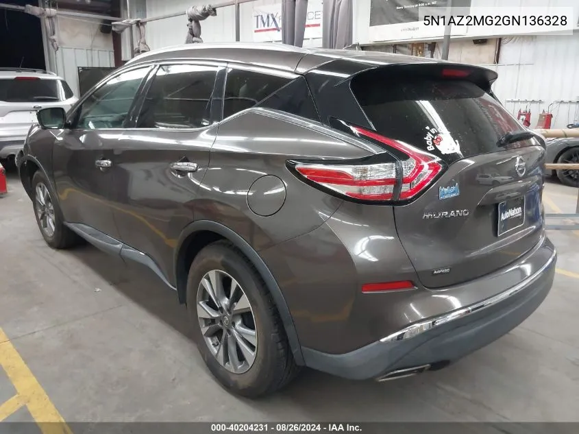 5N1AZ2MG2GN136328 2016 Nissan Murano Sl