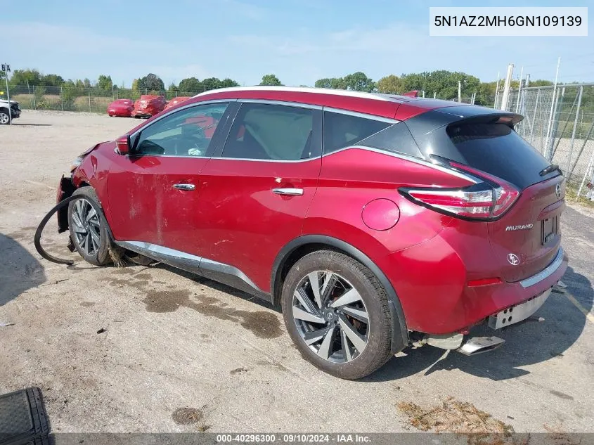 5N1AZ2MH6GN109139 2016 Nissan Murano S/Sl/Sv/Platinum