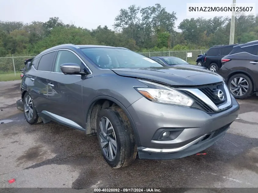 2016 Nissan Murano Platinum VIN: 5N1AZ2MG6GN125607 Lot: 40328092