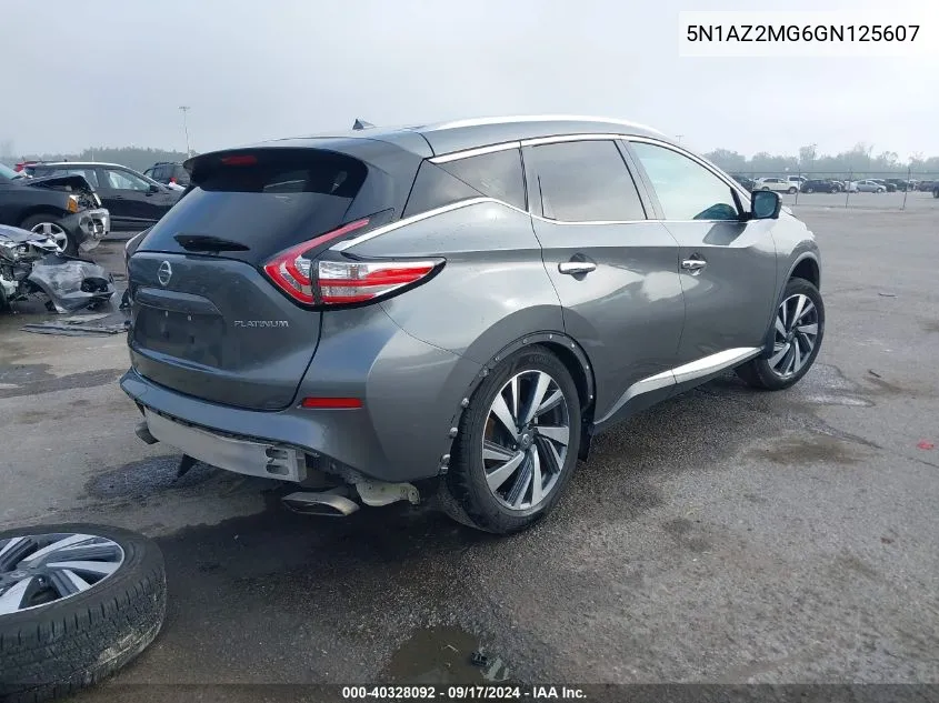 5N1AZ2MG6GN125607 2016 Nissan Murano Platinum