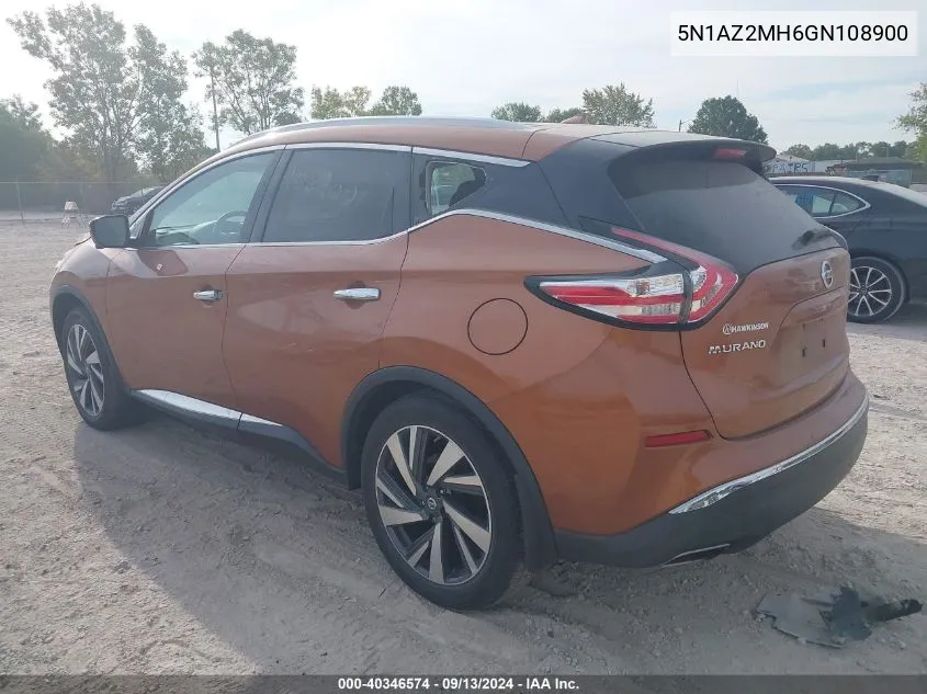 5N1AZ2MH6GN108900 2016 Nissan Murano S/Sl/Sv/Platinum