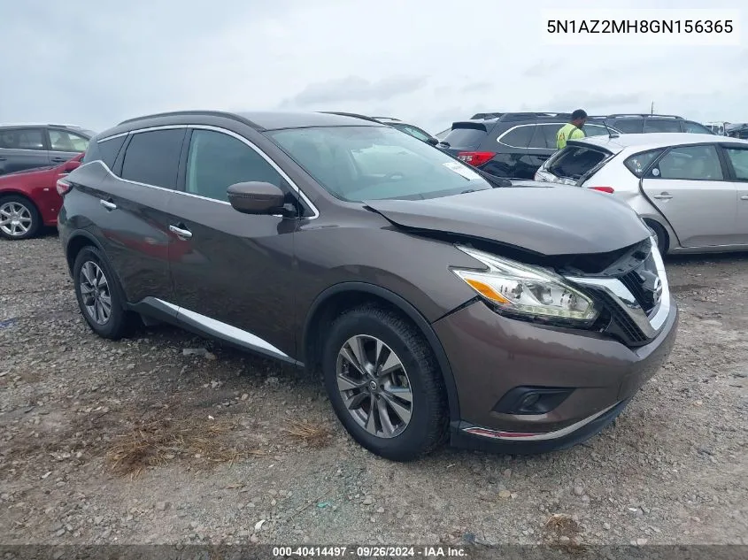 5N1AZ2MH8GN156365 2016 Nissan Murano Sv