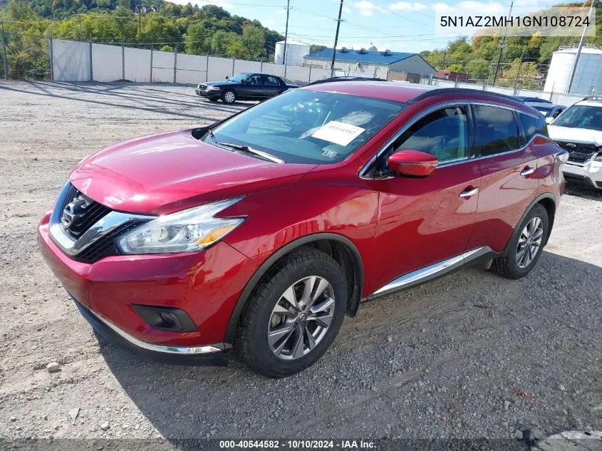 2016 Nissan Murano Platinum/S/Sl/Sv VIN: 5N1AZ2MH1GN108724 Lot: 40544582