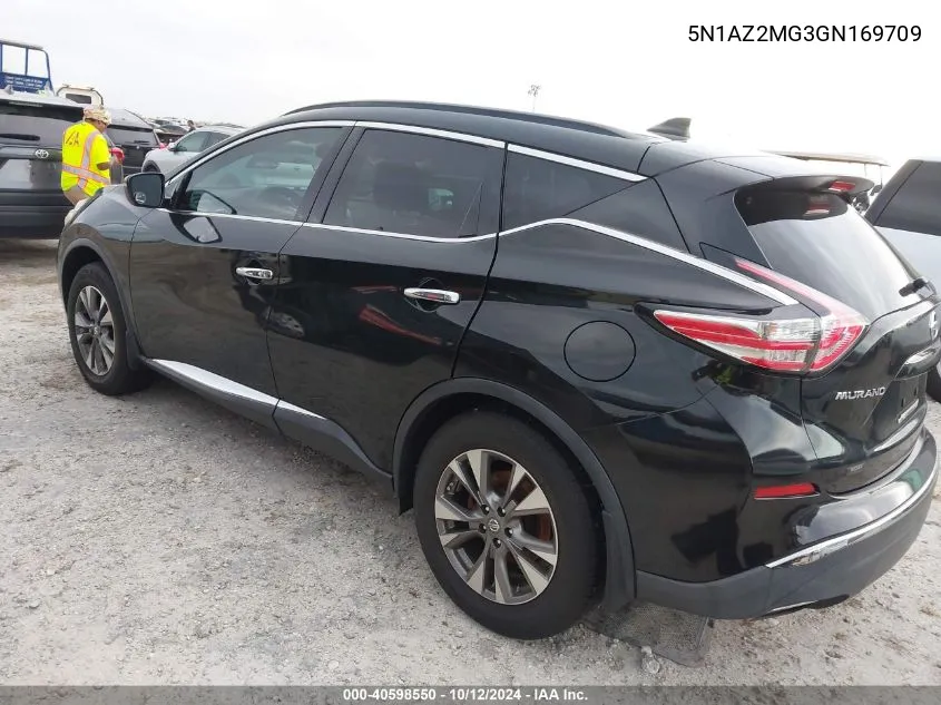 2016 Nissan Murano Sv VIN: 5N1AZ2MG3GN169709 Lot: 40598550