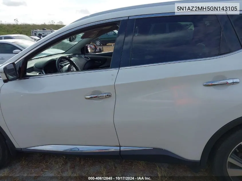 5N1AZ2MH5GN143105 2016 Nissan Murano Platinum/S/Sl/Sv