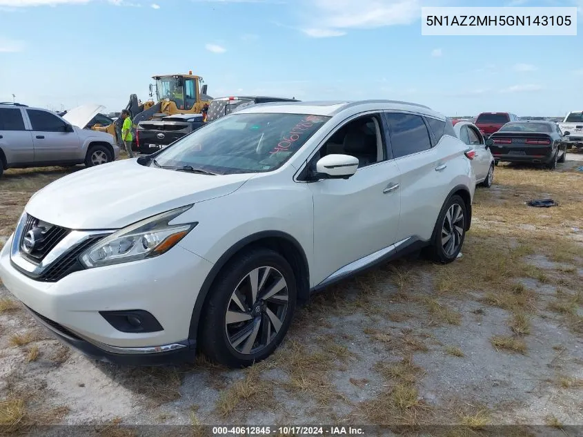 5N1AZ2MH5GN143105 2016 Nissan Murano Platinum/S/Sl/Sv