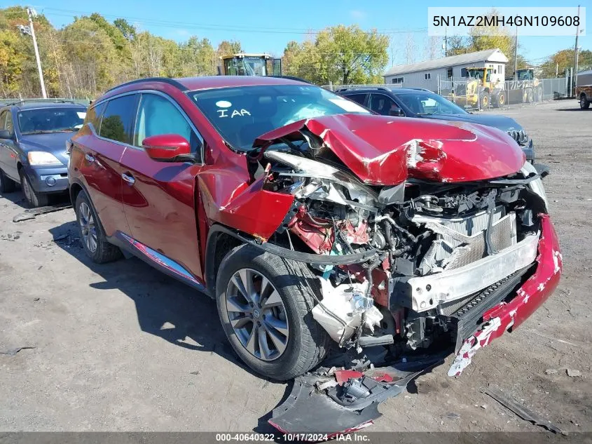 2016 Nissan Murano Platinum/S/Sl/Sv VIN: 5N1AZ2MH4GN109608 Lot: 40640322