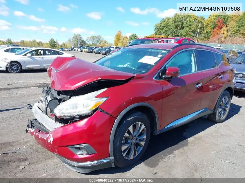 2016 Nissan Murano Platinum/S/Sl/Sv VIN: 5N1AZ2MH4GN109608 Lot: 40640322