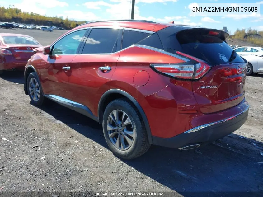 2016 Nissan Murano Platinum/S/Sl/Sv VIN: 5N1AZ2MH4GN109608 Lot: 40640322