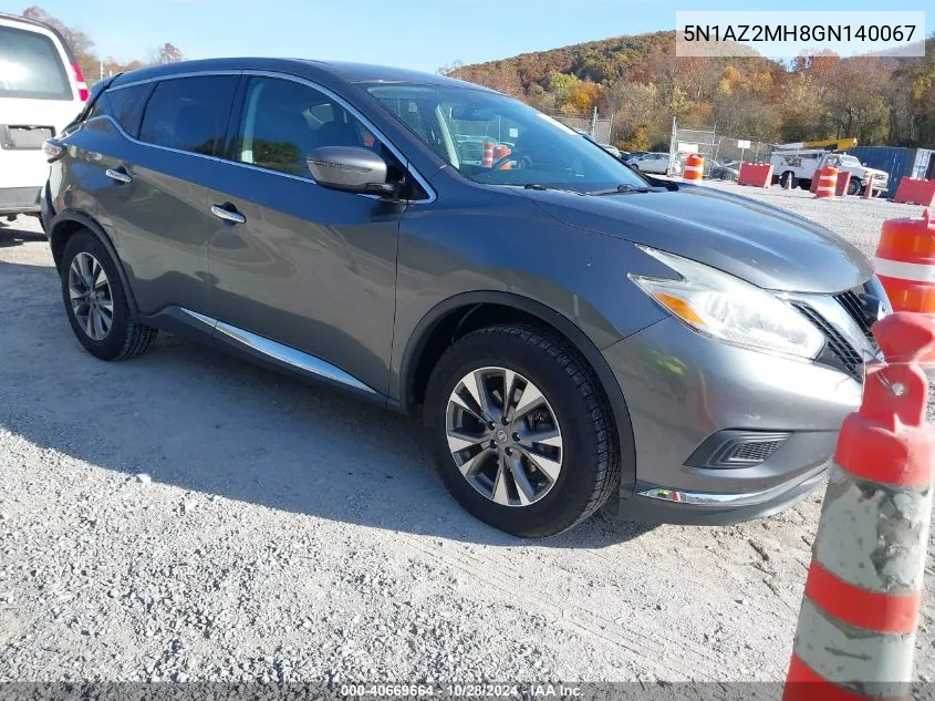 5N1AZ2MH8GN140067 2016 Nissan Murano Platinum/S/Sl/Sv