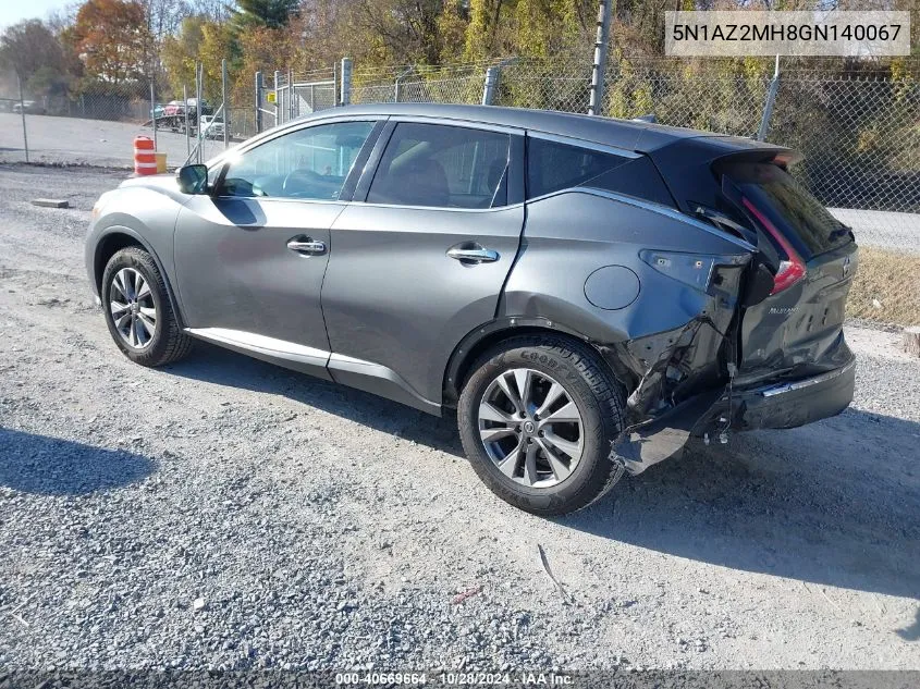 2016 Nissan Murano Platinum/S/Sl/Sv VIN: 5N1AZ2MH8GN140067 Lot: 40669664