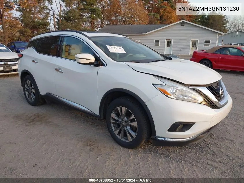 2016 Nissan Murano Sv VIN: 5N1AZ2MH3GN131230 Lot: 40738952