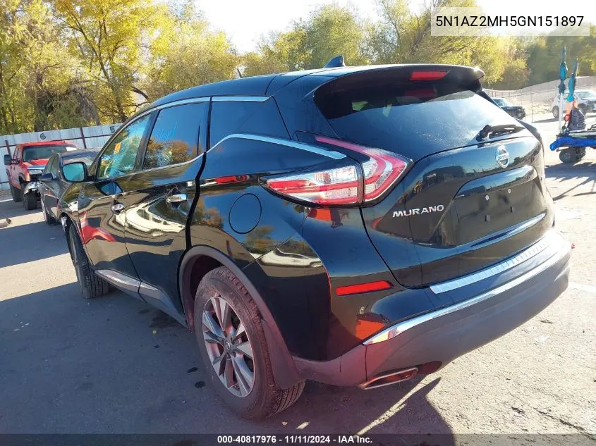 2016 Nissan Murano S VIN: 5N1AZ2MH5GN151897 Lot: 40817976