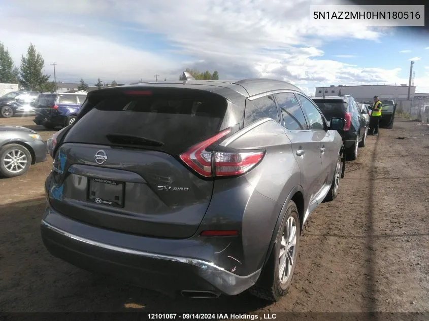 2017 Nissan Murano VIN: 5N1AZ2MH0HN180516 Lot: 12101067