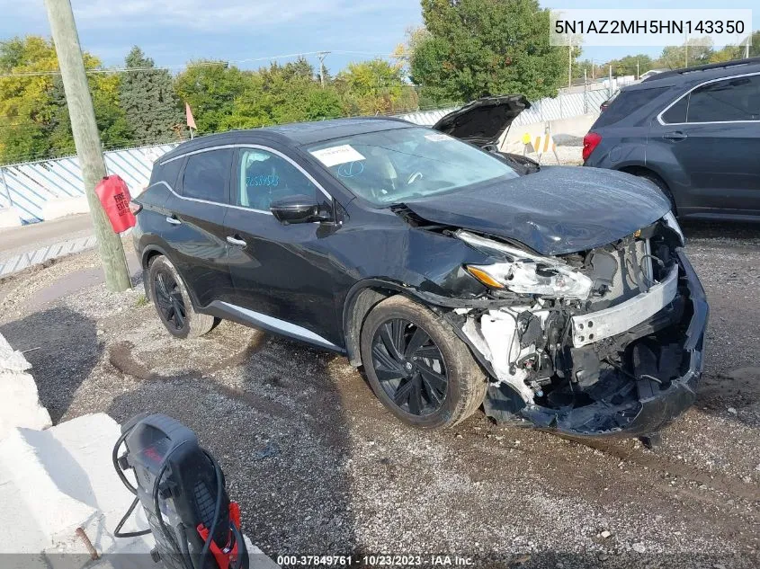 2017 Nissan Murano Platinum VIN: 5N1AZ2MH5HN143350 Lot: 37849761