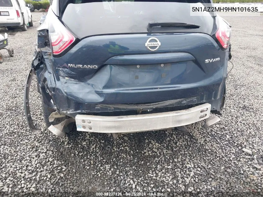 5N1AZ2MH9HN101635 2017 Nissan Murano Sv