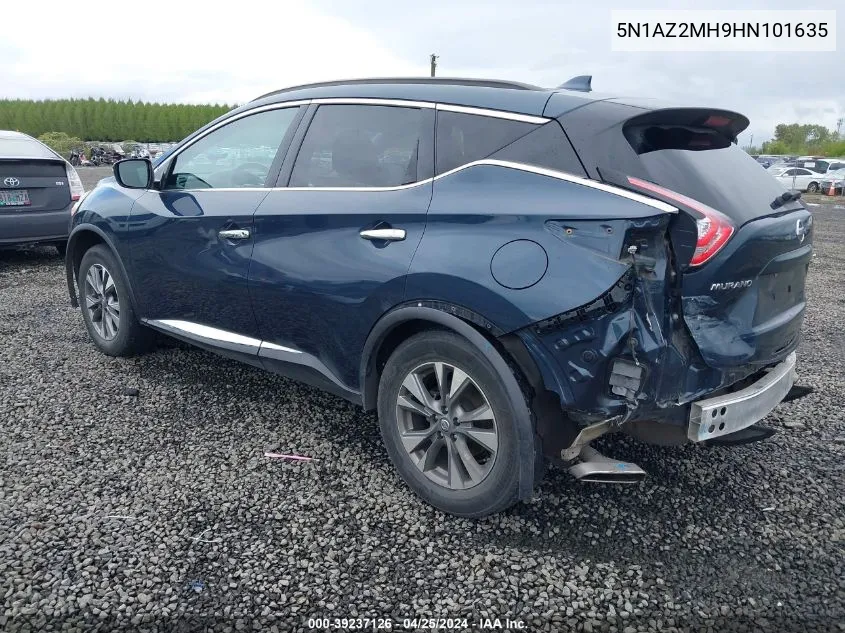 5N1AZ2MH9HN101635 2017 Nissan Murano Sv