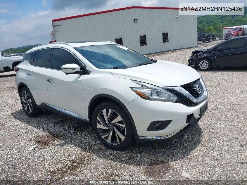 2017 Nissan Murano Platinum VIN: 5N1AZ2MH2HN125436 Lot: 39363702