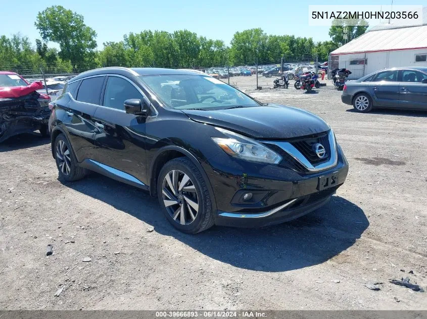 2017 Nissan Murano Platinum VIN: 5N1AZ2MH0HN203566 Lot: 39666893