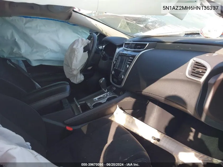 5N1AZ2MH6HN135337 2017 Nissan Murano Sv