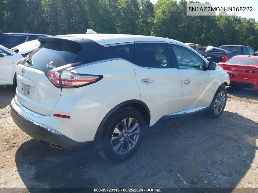 2017 Nissan Murano S VIN: 5N1AZ2MG1HN168222 Lot: 39723116