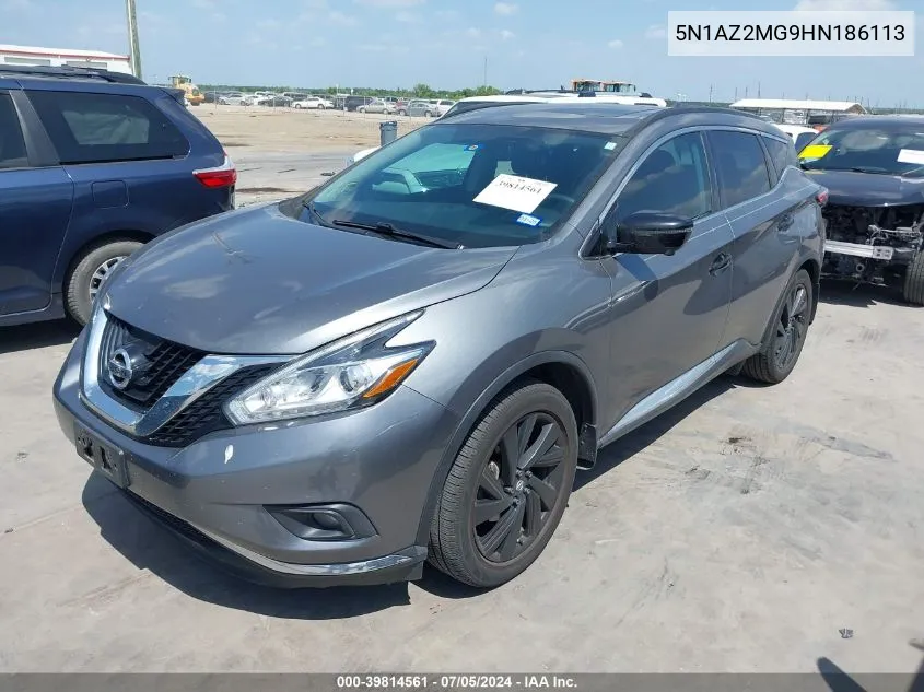 5N1AZ2MG9HN186113 2017 Nissan Murano Platinum