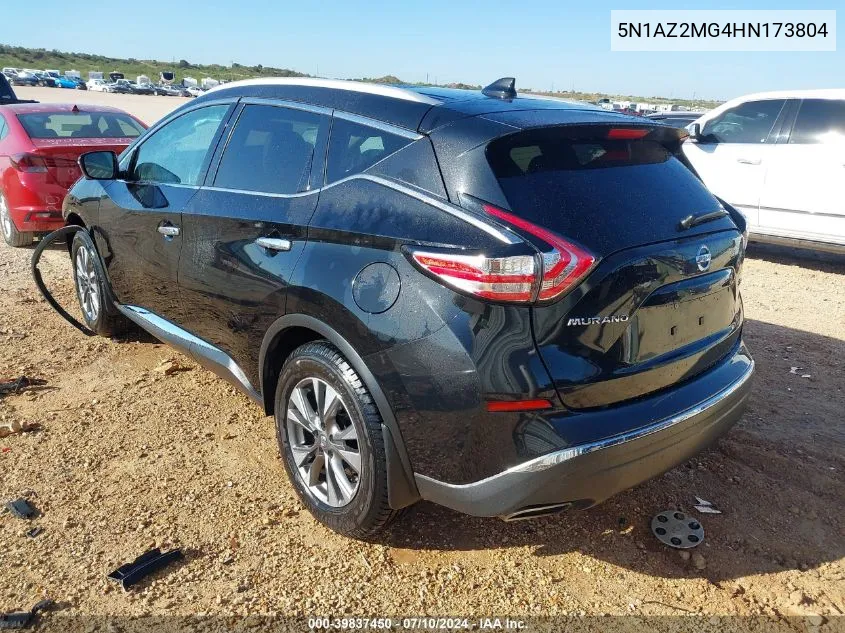 5N1AZ2MG4HN173804 2017 Nissan Murano Sl