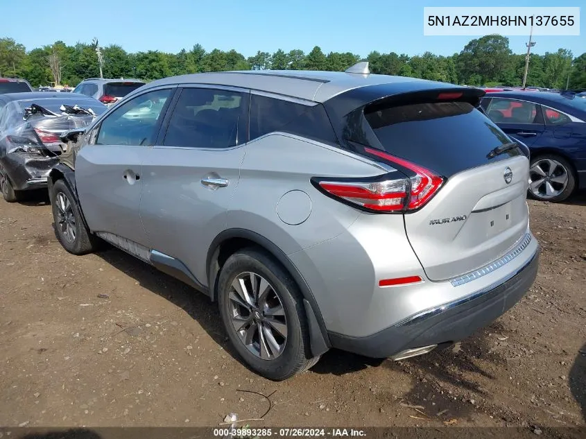 5N1AZ2MH8HN137655 2017 Nissan Murano S