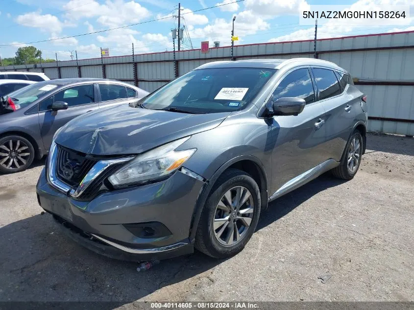 2017 Nissan Murano Sl VIN: 5N1AZ2MG0HN158264 Lot: 40114605