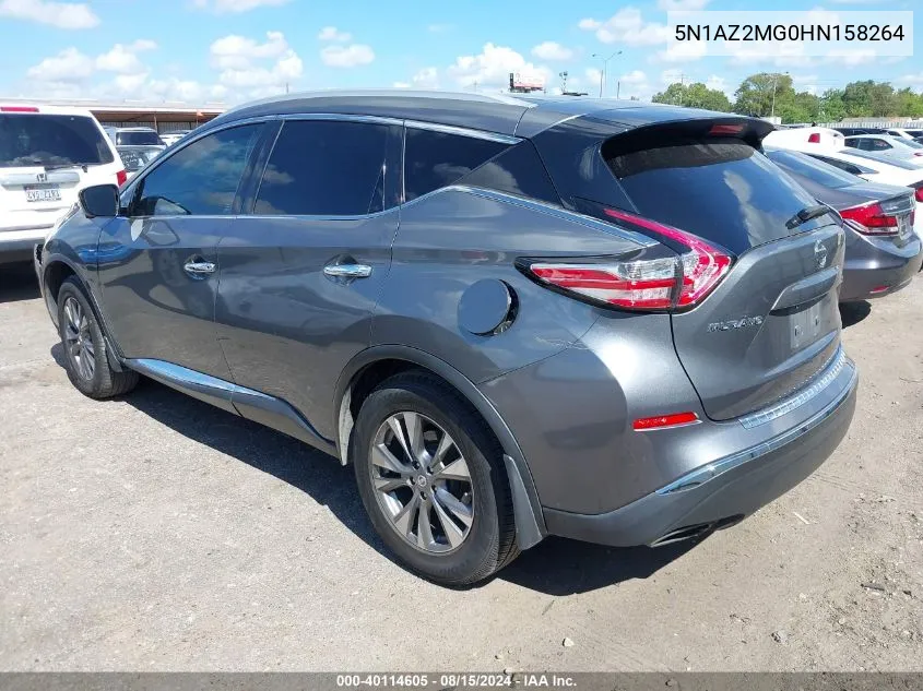 2017 Nissan Murano Sl VIN: 5N1AZ2MG0HN158264 Lot: 40114605