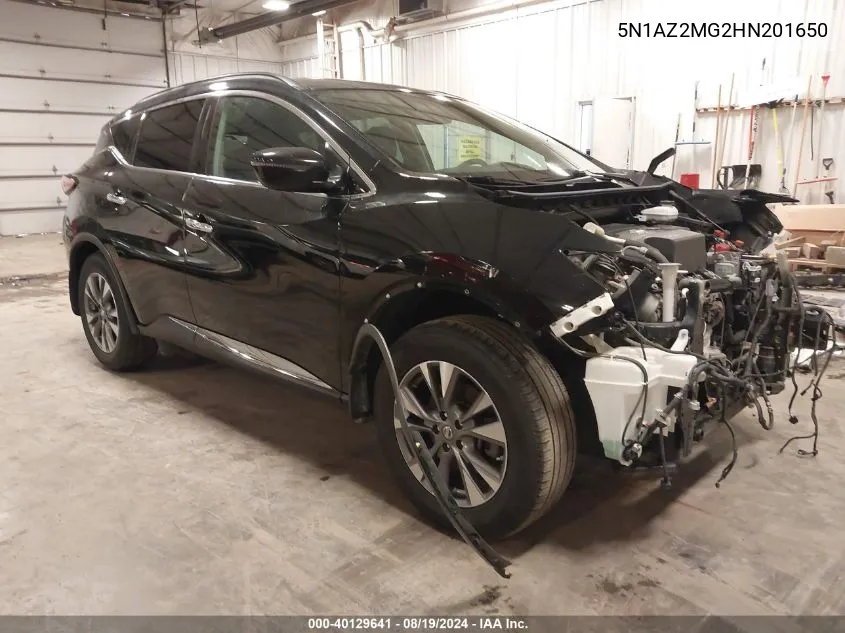 2017 Nissan Murano Platinum/S/Sl/Sv VIN: 5N1AZ2MG2HN201650 Lot: 40129641