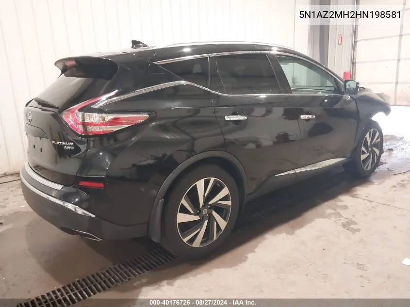 5N1AZ2MH2HN198581 2017 Nissan Murano Platinum