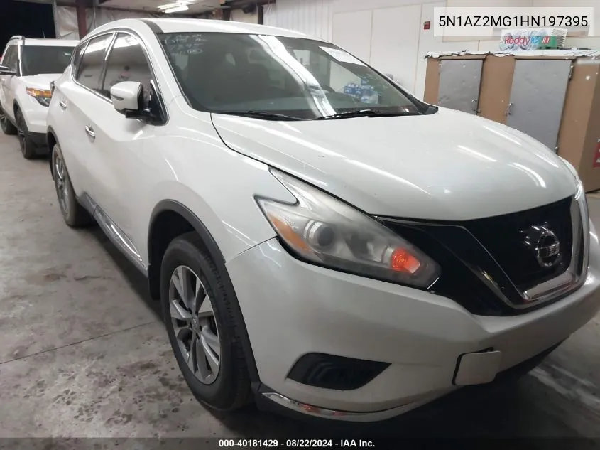 2017 Nissan Murano S VIN: 5N1AZ2MG1HN197395 Lot: 40181429