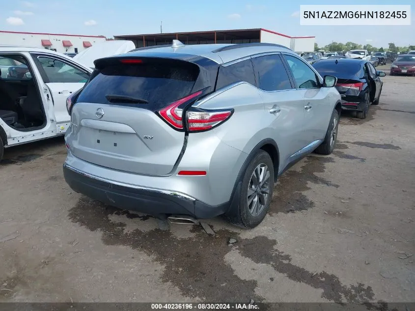 5N1AZ2MG6HN182455 2017 Nissan Murano Sv