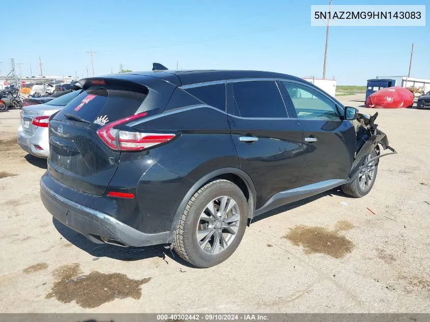 5N1AZ2MG9HN143083 2017 Nissan Murano S/Sl/Sv/Platinum