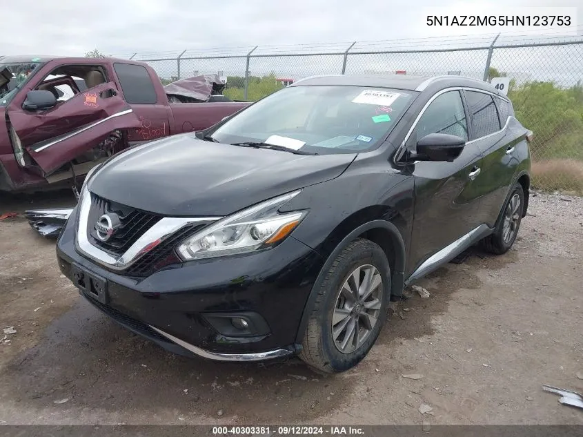 5N1AZ2MG5HN123753 2017 Nissan Murano S/Sl/Sv/Platinum