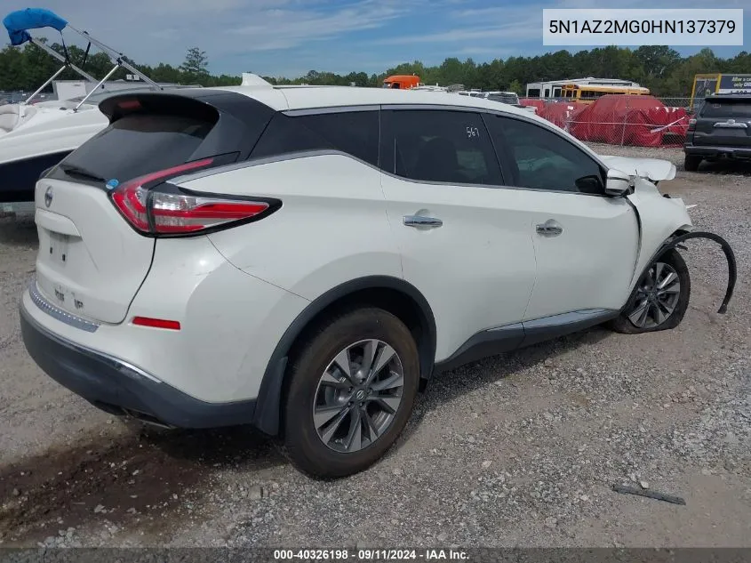 2017 Nissan Murano S VIN: 5N1AZ2MG0HN137379 Lot: 40326198