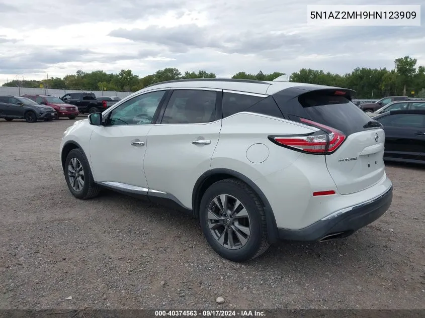 5N1AZ2MH9HN123909 2017 Nissan Murano Sv