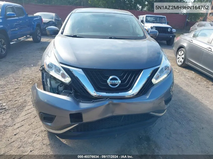 5N1AZ2MH9HN164752 2017 Nissan Murano S