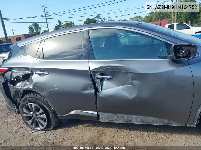 2017 Nissan Murano S VIN: 5N1AZ2MH9HN164752 Lot: 40376634