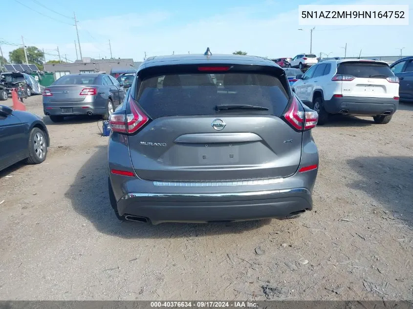 5N1AZ2MH9HN164752 2017 Nissan Murano S