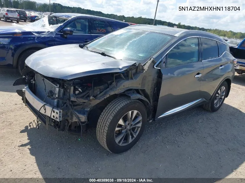 5N1AZ2MHXHN118704 2017 Nissan Murano Platinum/S/Sl/Sv