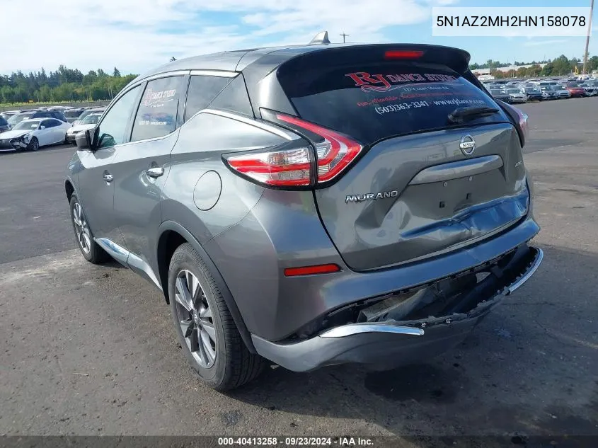 2017 Nissan Murano S VIN: 5N1AZ2MH2HN158078 Lot: 40413258