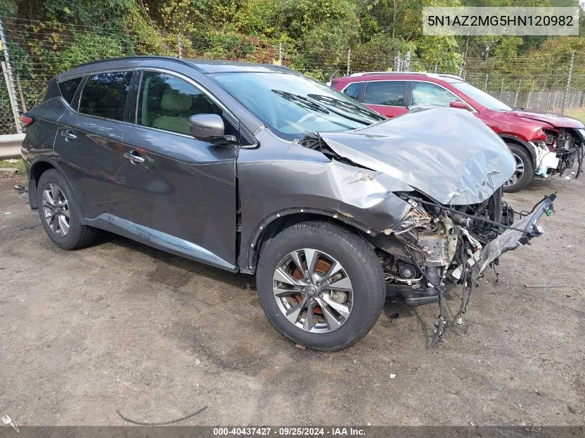 5N1AZ2MG5HN120982 2017 Nissan Murano Sv